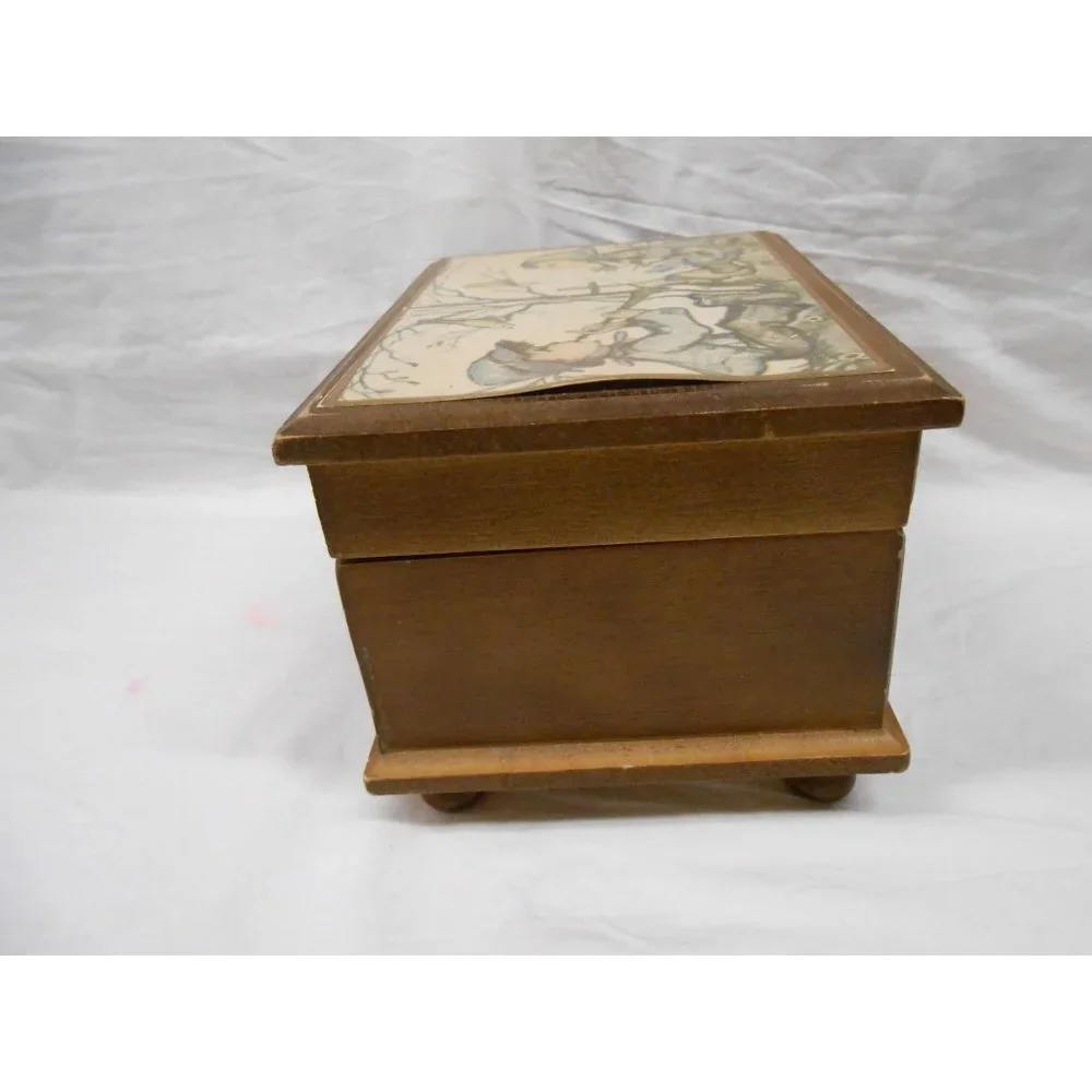 Vintge Japan Linden Music Jewelry Box Works Aniversaly Walty/These Were The Days